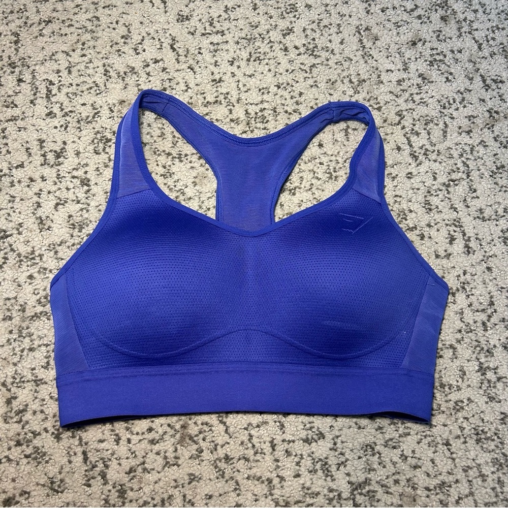 Gymshark Dark Blue Lightweight High Support Sports Bra Size Small